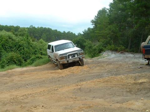 1992 Ford Bronco - Decided to play in the sand at the Hummer pit, came up the hill an turned sideways into some really soft sand, needless to say I wasn't goi…