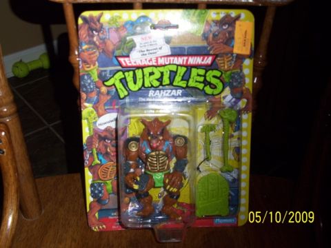 1991 Ford Bronco - Rahzar action figure from Teenage Mutant Ninja Turtles, still in its original toy packaging.