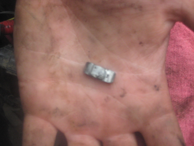 yea, thats my hand. im not sure what the material use to be.