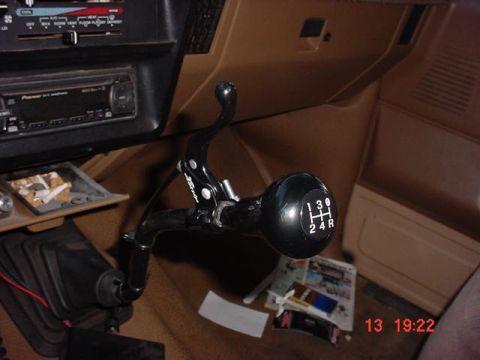 1989 Ford Bronco - Kinda dark.....Brake lever from a mountain bike....