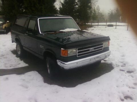 1990 Ford Bronco - This 1990 Ford Bronco is parked in a snowy outdoor setting.