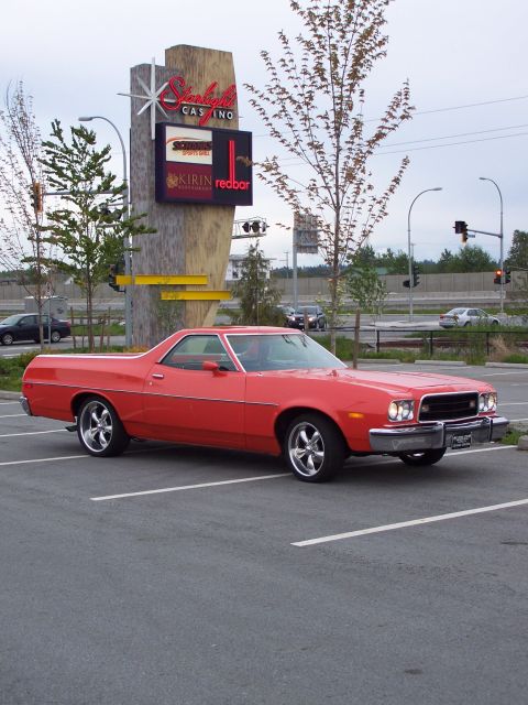 1973 Ford Ranchero - this is with the new coil springs installed in the front;