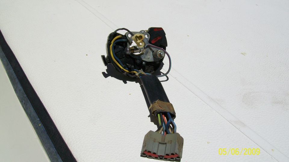 Automotive electrical switch assembly with wiring harness and connector