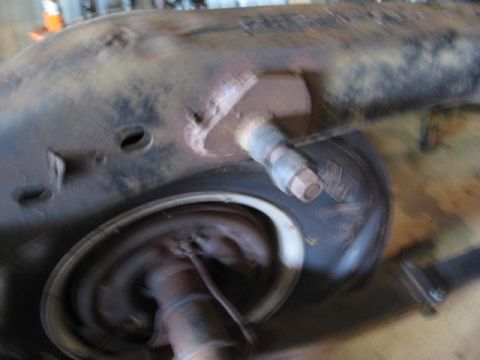 1963 Ford Galaxie - This photo shows a rusty car part, not a complete vehicle.