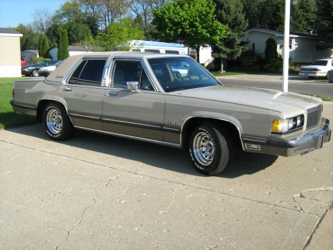 1988 Mercury Grand Marquis - This 1988 Mercury Grand Marquis is shown from the front three-quarter view.