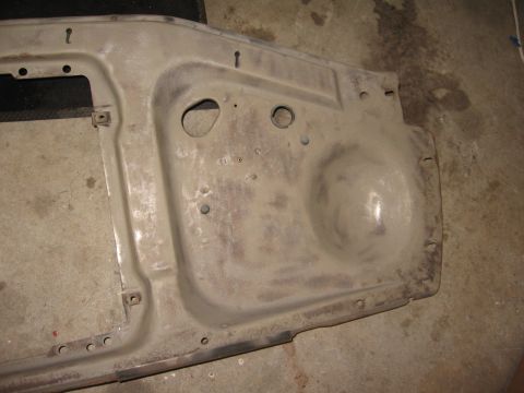 1966 Ford F-100 - Unidentified sheet metal part, possibly from a vehicle's body or engine bay.