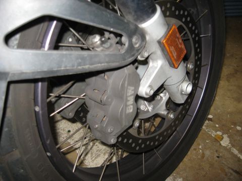 2004 BMW R1150GS ABS Adventure - Right side front caliper retaining/anti-rattle clip.