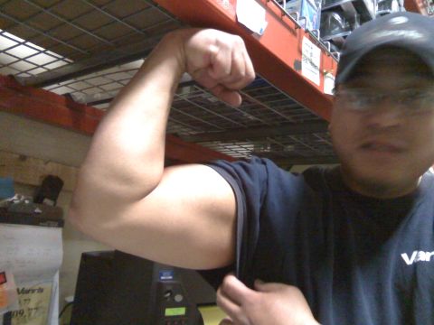 2006 Ford E350 - Mike's arms are growing.