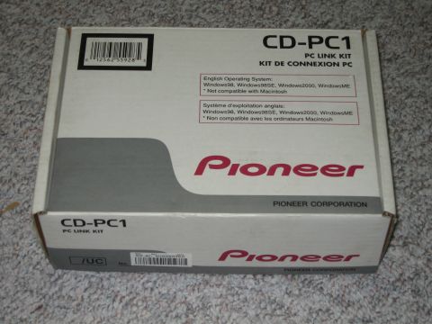 1996 Dodge 2500 - Pioneer CD-PC1 PC Link Kit box with compatibility details for Windows operating systems.
