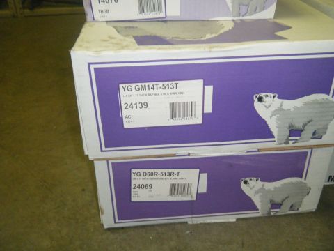 1978 Ford Bronco - Boxes with polar bear graphics and part numbers are stacked. The bottom box has a label for YG D60R-513R-T.