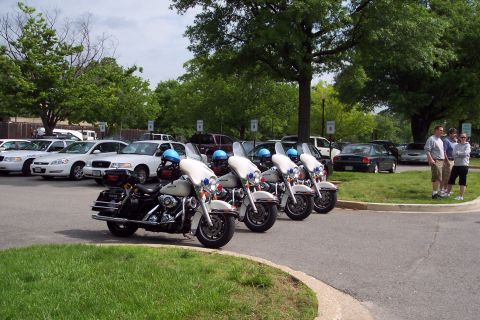 2001 Ford Crown Victoria - Our escort bikes from the US Parks Police - They are on the road 365 days a year - regardless of the weather.