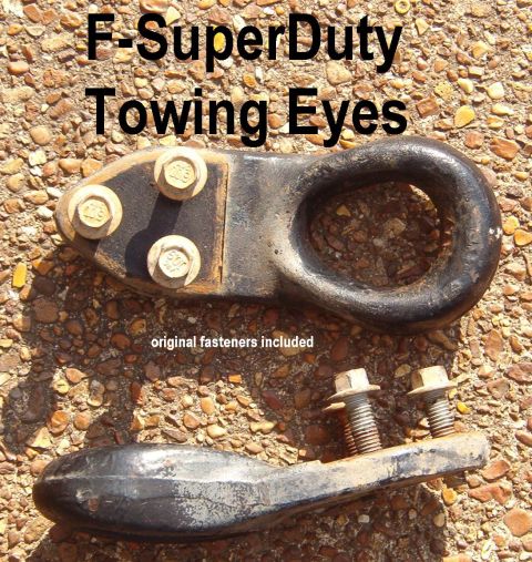 1983 Ford Bronco - F-SuperDuty Towing Eyes (solid cast iron) Including original fasteners Actual weight: 9lbs/pr