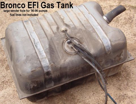 1983 Ford Bronco - SOLD Bronco Gas Tank Large sender hole for '90-96 w/FDM, and some older. Suitable for upgrade from older dual-pump system, and to upgrade F…