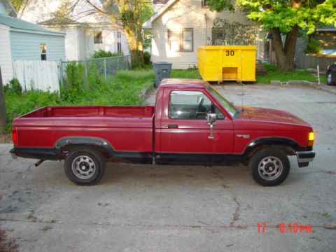 1989 Ford Ranger - passenger side after repaint. Cab only was painted