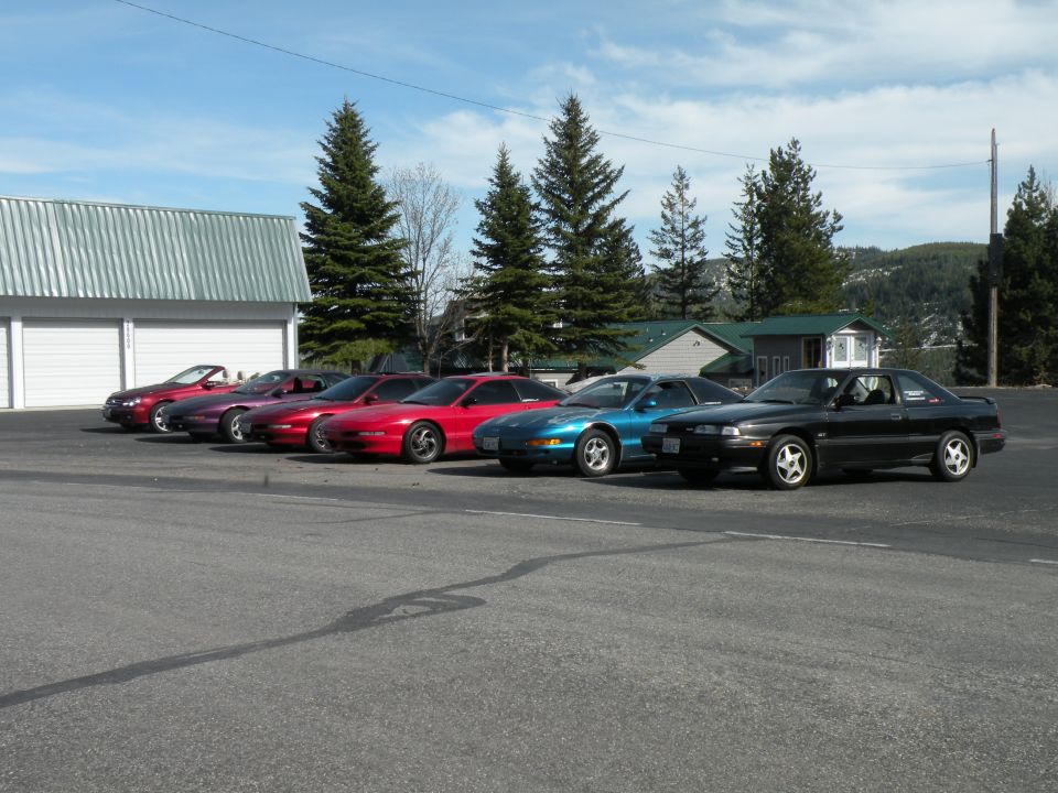 Black 1989 Nissan 300ZX coupe parked in a line of cars