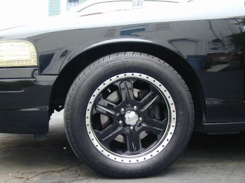 2003 Ford Crown Victoria - American Racing 17","Fuel" wheels. Had to use wheel spacers to clear HD calipers.
