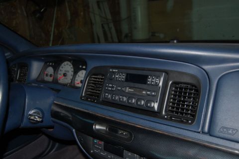 1985 Mercury Grand Marquis - Interior view of a 1996 Mercury Grand Marquis dashboard, the radio and instrument cluster.