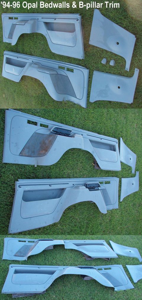 1983 Ford Bronco - Light Gray Deluxe Bedwall & B-pillar Panels from '95 Bronco Panels with cargo cover tracks are stock for '94-96 Broncos, but will fit '80-9…