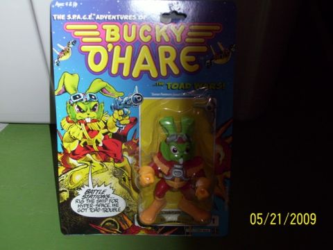 1991 Ford Bronco - Bucky O'Hare toy in packaging, comic art and the action figure.