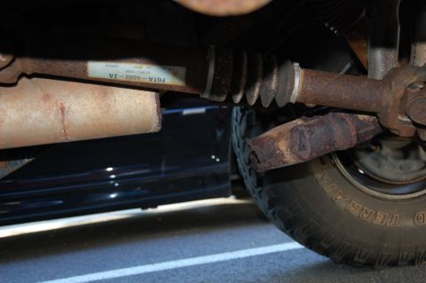 1994 Ford Bronco - Driveshaft and exhaust components showing part number FOTA-4602-2A.