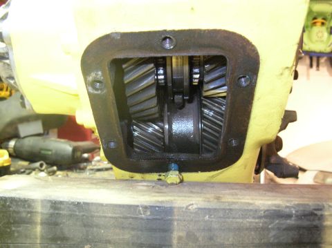 1985 Ford Bronco II - Remove the P.T.O cover to retrieve the roll pin and freeze plugg from the case. I used a telescoping magnet.
