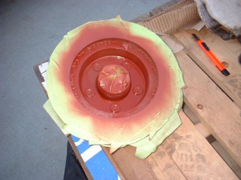 1971 Ford Torino - New rotors were cleaned, painted with rustolem primer and then painted in cast iron grey paint. RUST SUCKS !!!!!!