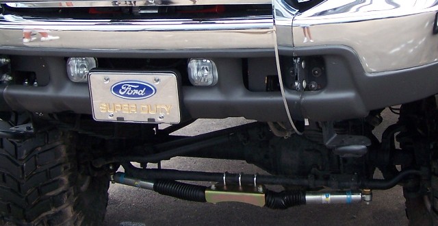 Ford Super Duty license plate frame and front bumper