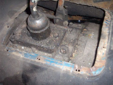 1978 Jeep CJ5 - Transmission shifter and linkage assembly for a Jeep CJ5.