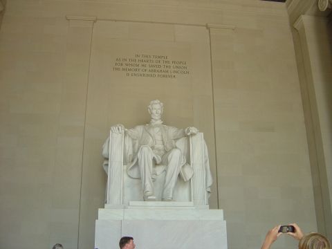 2001 Ford Crown Victoria - Statue of Abraham Lincoln seated inside the Lincoln Memorial in Washington D.C.