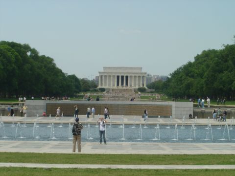 2001 Ford Crown Victoria - The Lincoln Memorial stands majestically in Washington D.C. with visitors enjoying the reflecting pool.