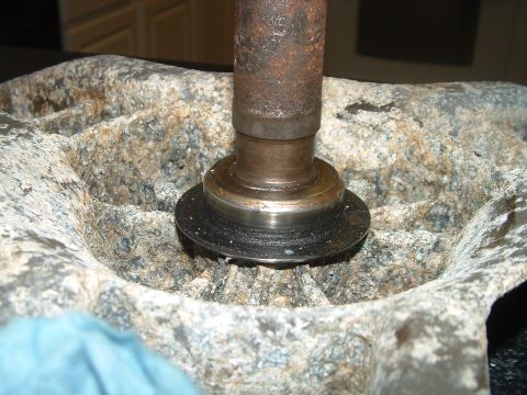 1978 Chevrolet C/K Pickup - Rusty shaft and gear assembly part shown in detail.