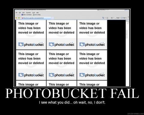 1992 Ford Taurus - A meme humorously depicts the frustration of broken image links on Photobucket, stating "Photobucket Fail".