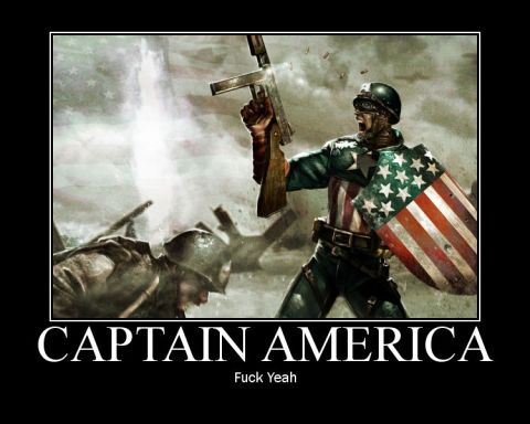 1988 Ford Bronco - Captain America is depicted in a wartime scene, firing a weapon and holding his iconic shield.