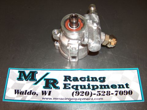 1978 Ford Mustang II - A power steering pump is shown with a business logo and contact information at the bottom.