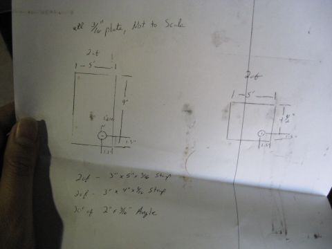 1978 Ford Bronco - Hand-drawn diagrams detail measurements for metal strips and angle pieces, with notes indicating "Not to Scale."