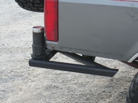 1991 Ford Bronco - Rear view of a 1991 Ford Bronco, showing the bumper and spare tire mount.