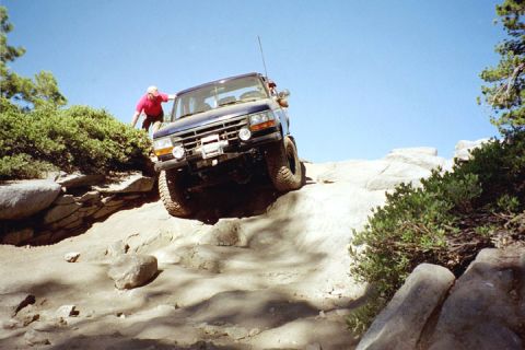 1994 Ford Bronco - this was the other line down, instead of where John went and blew his bead. it is actually fairly steep