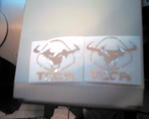 1990 Ford Taurus - Two decals with a bull logo and the word 'TAURUS' are shown.