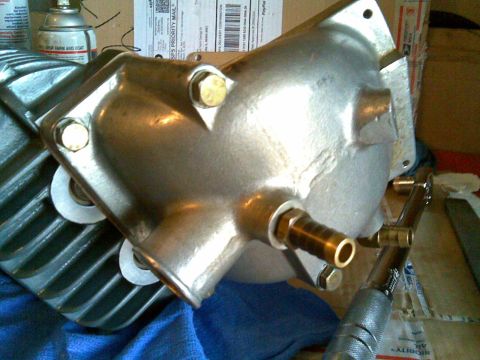 1996 BMW Z3 - intake elbow installed with a little Permatex Red 'Hylomar' anerobic sealant on my homemade gasket