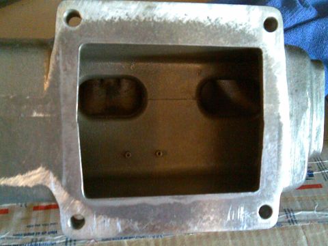 1996 BMW Z3 - blower mounting flange is not flat, a little rub with a file shows the high and low areas