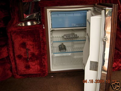 1977 Ford E250 - The sink and refrigerator.
