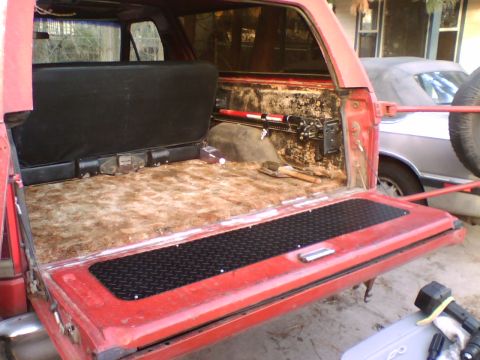 1981 Ford Bronco - Plate all installed. Also shows my high lift jack. Never seen any one else put one there, but it rides so nice.