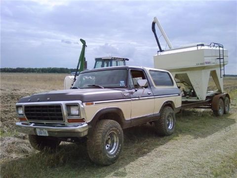 1979 Ford Bronco - Workin...pulling a seed buggy.
