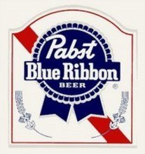 2006 Harley-Davidson Sportster Custom - A close-up of the Pabst Blue Ribbon Beer logo, text and decorative elements.