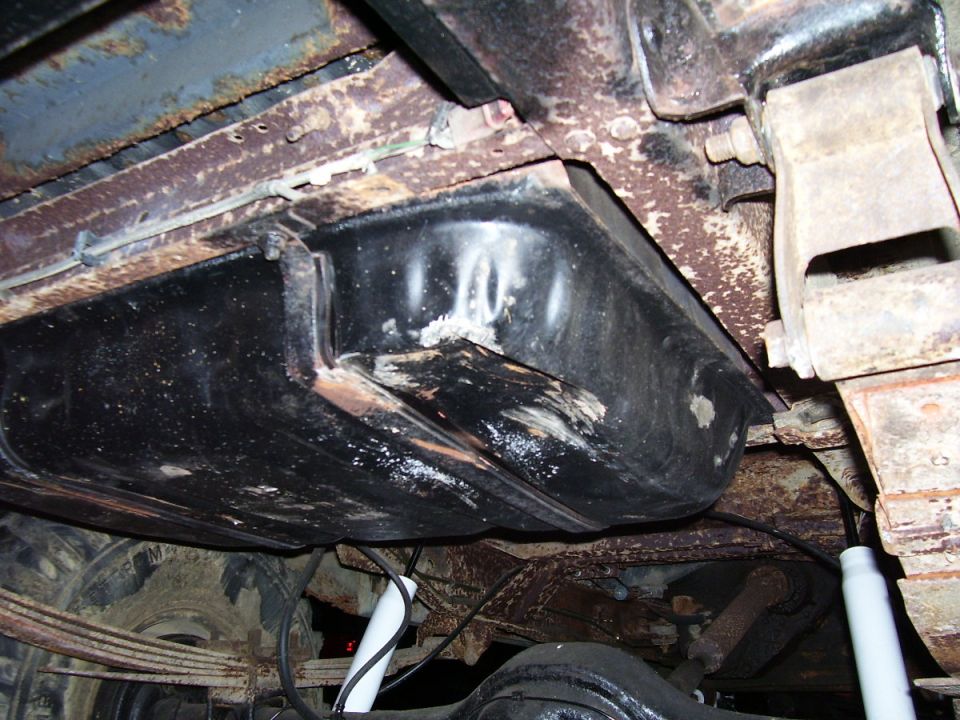 should have built a skid plate before playing on the rocks