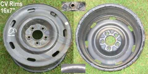 1994 Ford Crown Victoria - 4 Crown Vic Rims 16x7" EACH ships as 17x17x8" 29.3 lbs w/o packing