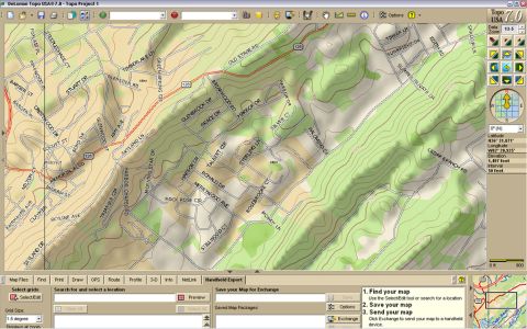 1995 Ford Bronco - This is a screenshot of Delorme Topo USA software displaying a topographic map of a residential area.