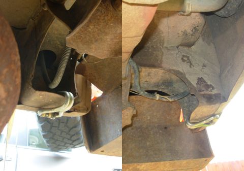 1983 Ford Bronco - The hooks on this ratcheting cargo strap fit perfectly, and the body crossmember is strong enough to do the job.