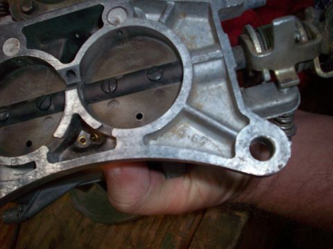 1978 Jeep CJ5 - Carburetor part with stamped numbers '4-62' visible.