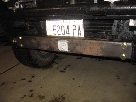 1993 Ford Bronco - Custom bumper installation with a Maine license plate visible.